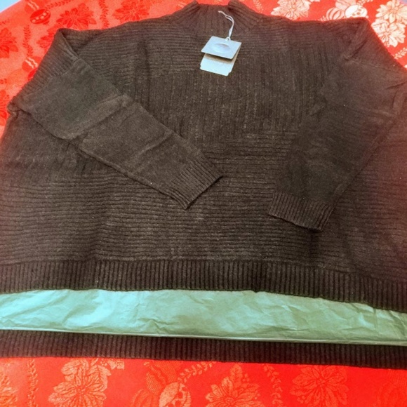 M Made in Italy Missy High Neck Modern Boxy Sweate - Picture 3 of 8